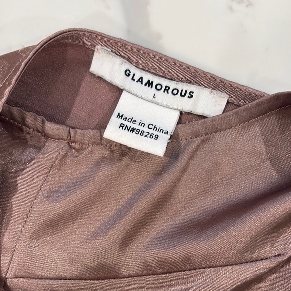 Dusty Rose Pink Satin Slip Dress - Picture 2 of 4